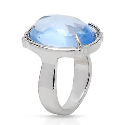 MORELLATO-24mm CRT BLUE GEMSTONE RING-sz8